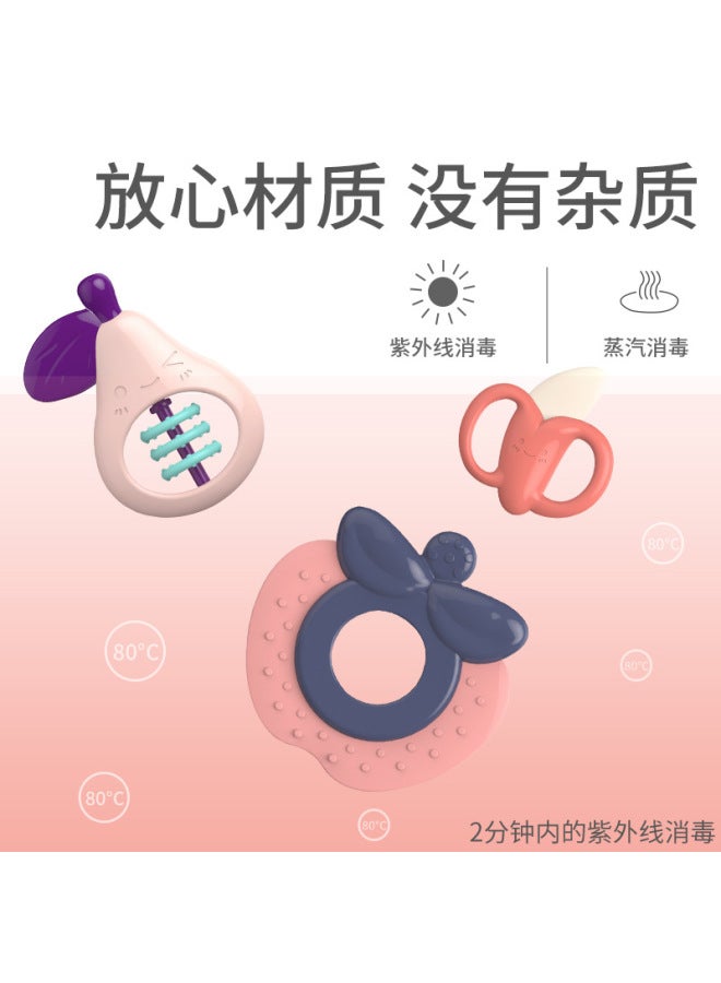 HAPPY Baby Teether Stick Teether Fruit And Vegetable Music Teether Rattle Baby Grasping Toys Educational Toys Teether 0-1 Years Old - Image 4