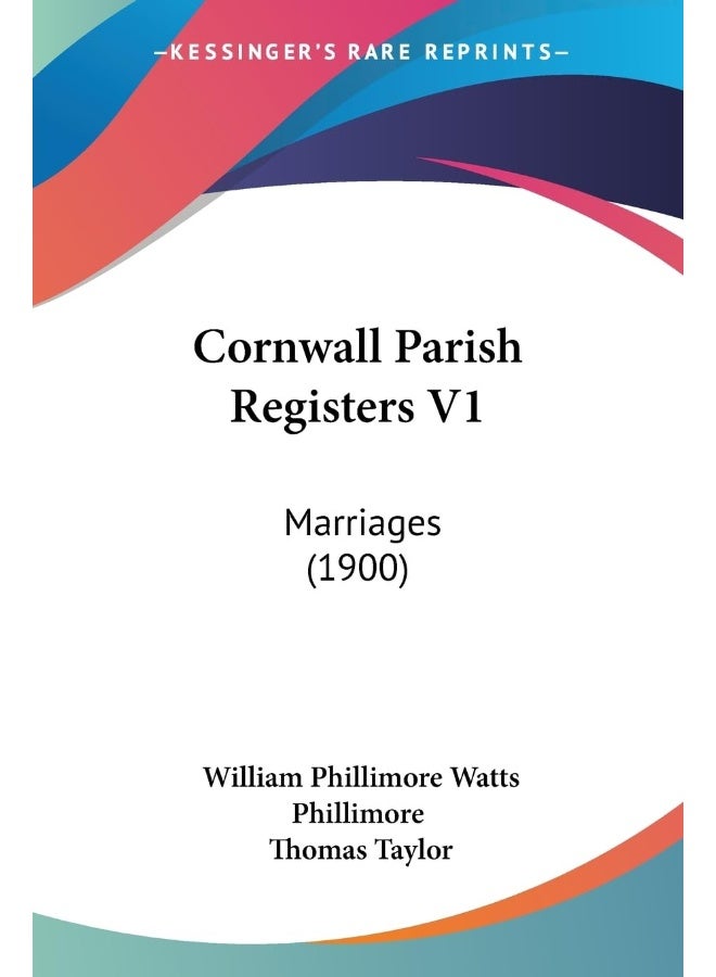 Cornwall Parish Registers V1: Marriages (1900)