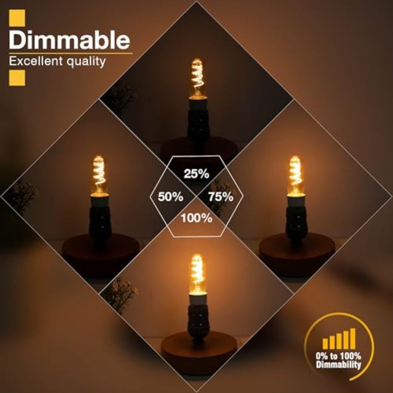 Chandelier use, amber glass, 2200K, dimmable E12 LED filament bulb with CRI 90+ and retro Edison design - Image 3