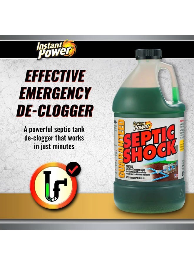 Instant Power Septic Shock – Septic Tank Treatment, Drain Cleaner Liquid Clog Remover for Septic System, 67.6 Oz - Image 2