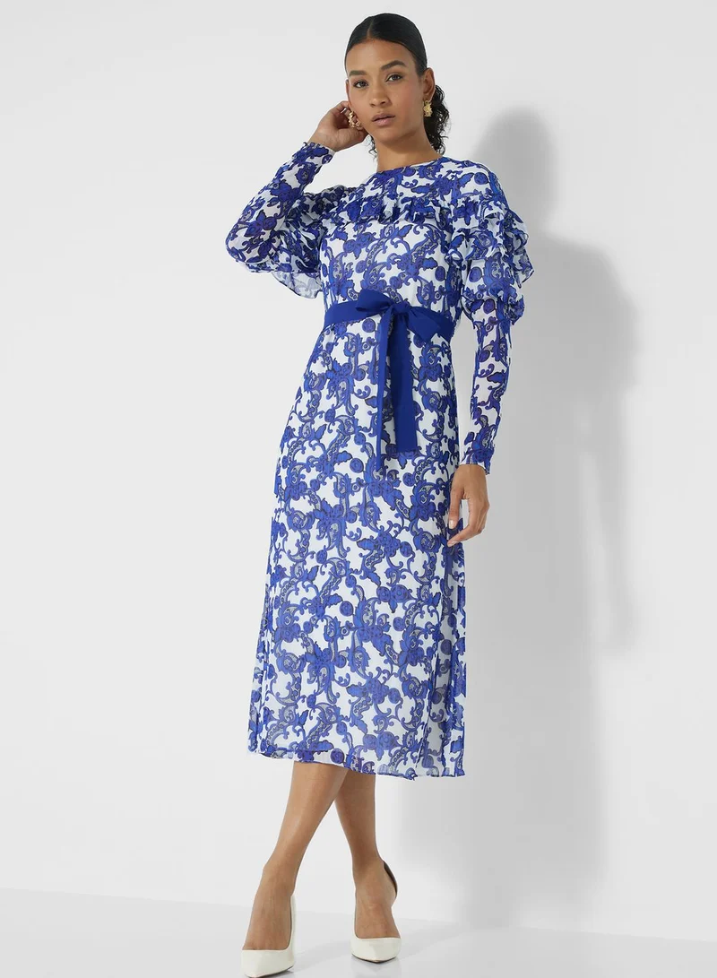 Ted Baker Jacquard Paisley Midi Dress