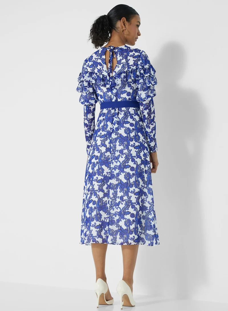 Ted Baker Jacquard Paisley Midi Dress