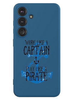 Protective Slim Fit Case Liquid Silicone Cover with Full Body Protection Anti-Scratch Shockproof Case For Samsung Galaxy S25 Plus (Blue) - Work like a Captain