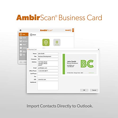 Ambir ImageScan Pro 687-BCS Duplex Card Scanner with AmbirScan Business Card for Windows PC and MAC - Image 4