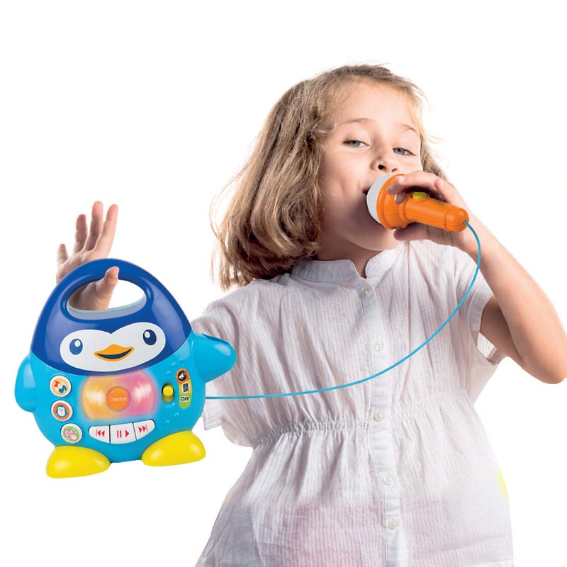KiddoLab Toddler Karaoke Machine: Fun Musical Toys For Toddlers 1-3 & 3-5 | Ideal Kids Karaoke Machine For Boys | Engaging Toddler Toys 2-3 For Aspiring Little Singers (Penguin) - Image 5