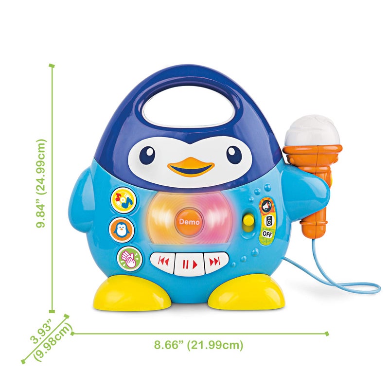 KiddoLab Toddler Karaoke Machine: Fun Musical Toys For Toddlers 1-3 & 3-5 | Ideal Kids Karaoke Machine For Boys | Engaging Toddler Toys 2-3 For Aspiring Little Singers (Penguin) - Image 3
