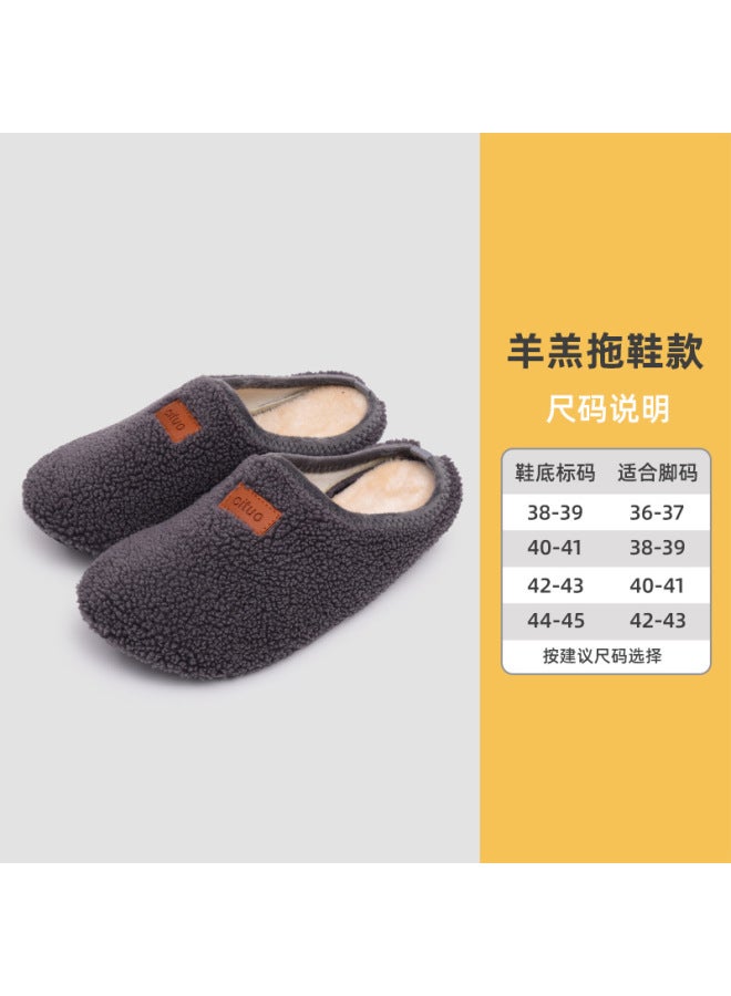 Cotton Slippers Women's Autumn And Winter Indoor Moon Warm Non-slip Plush Home Floor Socks Fleece-lined Thickened Home Shoes