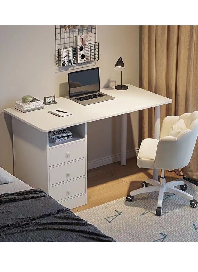 fashionhome - Modern Design Computer Desk Simple Rectangular Writing Study Table with Storage Drawers Workstation Table for Bedroom Home Office 120x48x73 cm - Image 1