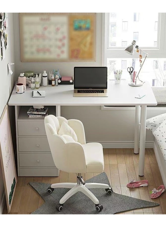fashionhome - Modern Design Computer Desk Simple Rectangular Writing Study Table with Storage Drawers Workstation Table for Bedroom Home Office 120x48x73 cm - Image 1