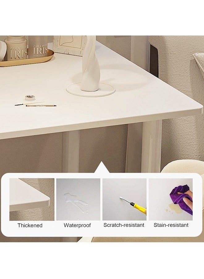 fashionhome - Modern Design Computer Desk Simple Rectangular Writing Study Table with Storage Drawers Workstation Table for Bedroom Home Office 120x48x73 cm - Image 1