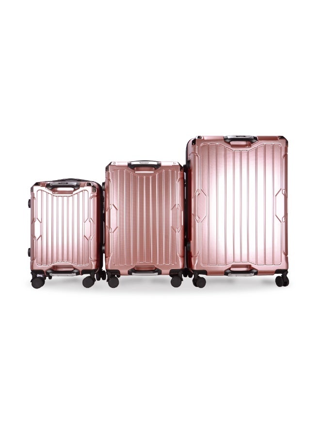 20 في 24 في 28 في مجموعة أمتعة السفر المواد الكمبيوتر الشخصي مع قفل كلمة مرور مدمجة ، نظام عربة اليد من الألومنيوم ، مناسبة للاستخدام في الرحلات ، حفلات الزفاف ، وأماكن أخرى مثل حمل الأمتعة