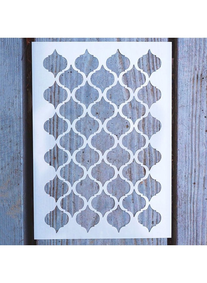 SLGIFT DIY Decorative Stencil Template for Painting on Walls Furniture Crafts,Moroccan (A4 Size) - Image 1