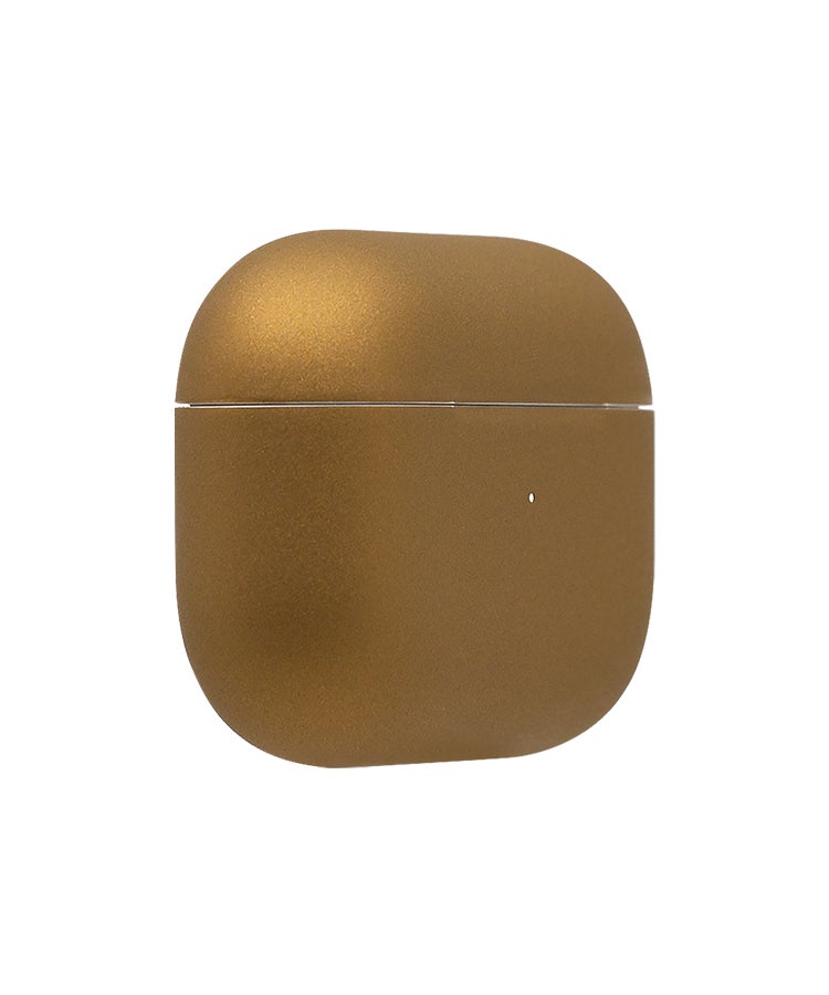 كافيار حافظة AirPods Pro 3 مخصصة مع طلاء مقاوم للخدش والصدمات ومتين وأنيق، تصميم مخصص، مناسب تمامًا لـ AirPods Pro 3 ذهبي معدني غير لامع - Image 2