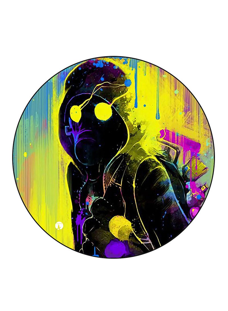 RKN Man Printed Mouse Pad Round  Multicolour