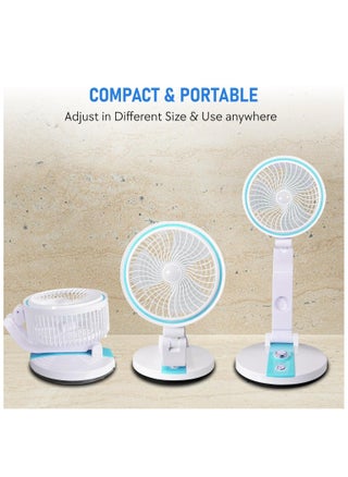 Wireless Portable Folding Fan with LED Light With USB Rechargeable Can be used as Table or Desktop Fan for both Home & Outdoor Use Multicolor - pzsku/ZD20BC323EF5062B516BEZ/45/1741295823/73264af7-5103-4dea-8724-d5e539c47af3