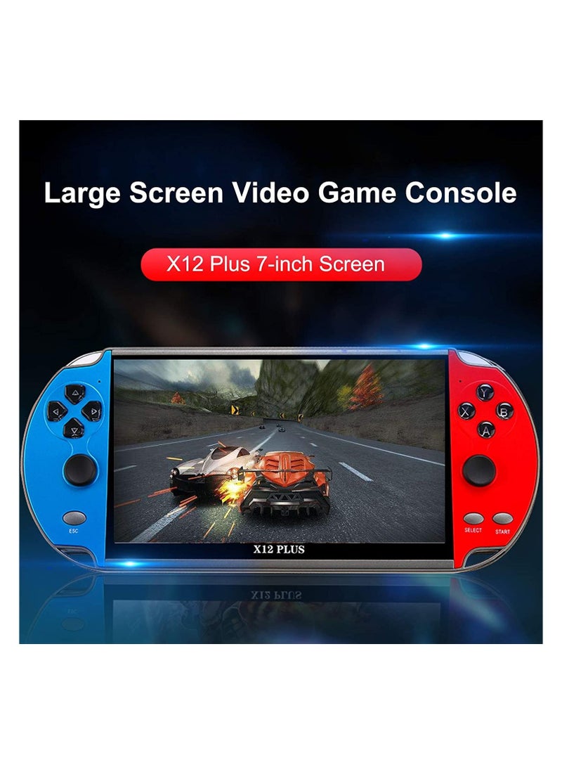 Video Game Console, X12 Plus 7 inch, Built in 7000 Games, 16GB Handheld Double Joystick Game Controller, Spupport AV Output, TF Card, Music E-book  - Image 2