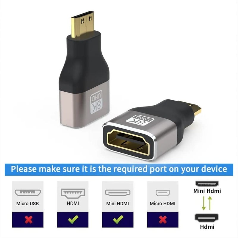 Tobo Mini High Speed HDMI Type C to Type A Male to Female M/F Port Socket Plug Jack Connector Converter Adaptor Supports 4K 4Kx2K Ultra HD UHD 1080P Full HD 3D ARC Ethernet - TD-533H - Image 3