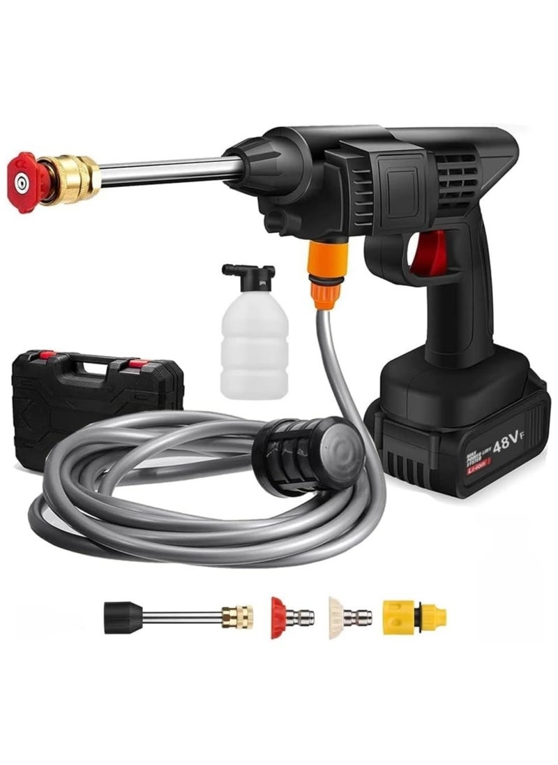 Saudi Deals High Pressure Washer 48V - Car Washing Machine - Cordless Portable Electric Water High Pressure Washer Gun, Used for Floor Cleaning of Car Washes and Garden Watering  - Image 1