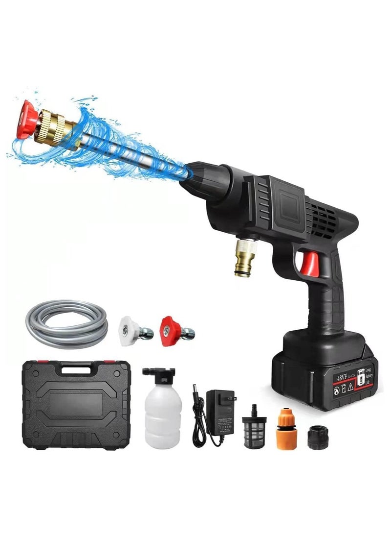 Saudi Deals High Pressure Washer 48V - Car Washing Machine - Cordless Portable Electric Water High Pressure Washer Gun, Used for Floor Cleaning of Car Washes and Garden Watering  - Image 4