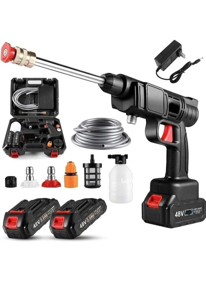 Saudi Deal High Pressure Washer 48V - Car Washing Machine - Cordless Portable Electric Water High Pressure Washer Gun, Used for Floor Cleaning of Car Washes and Garden Watering - Image 1