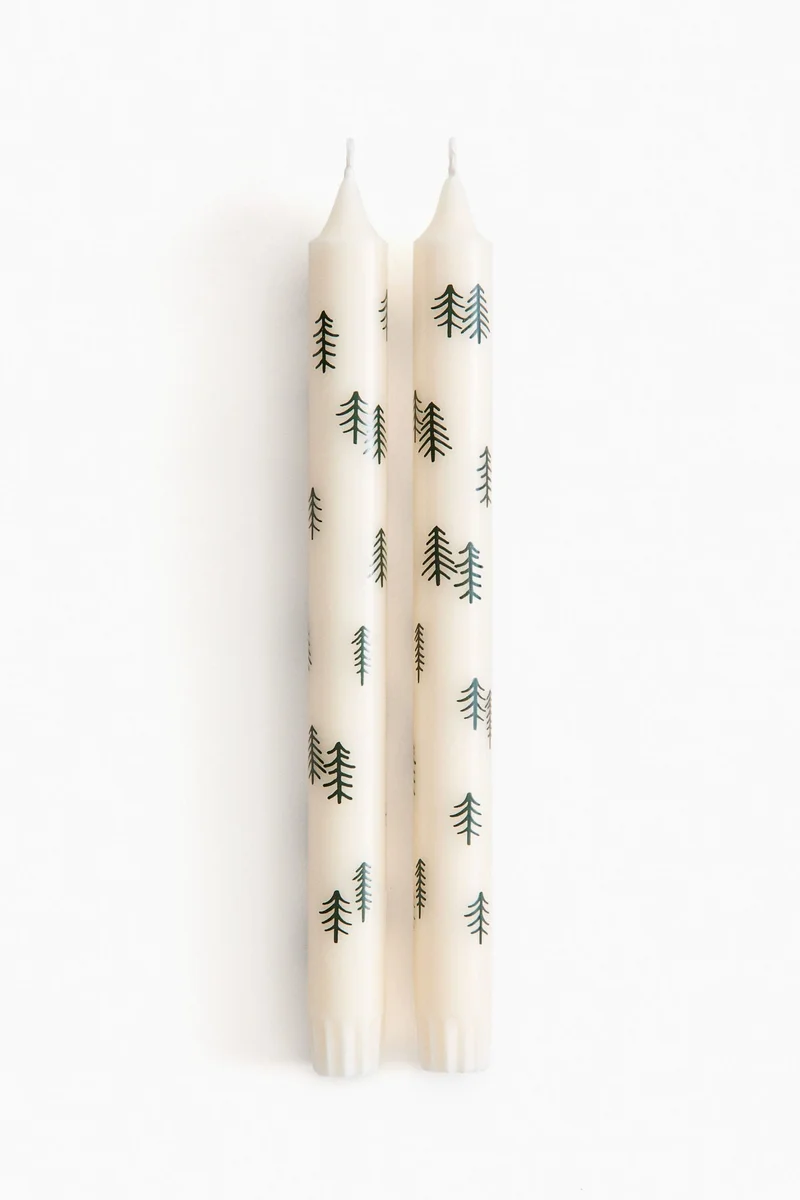 H&M 2-pack patterned candles