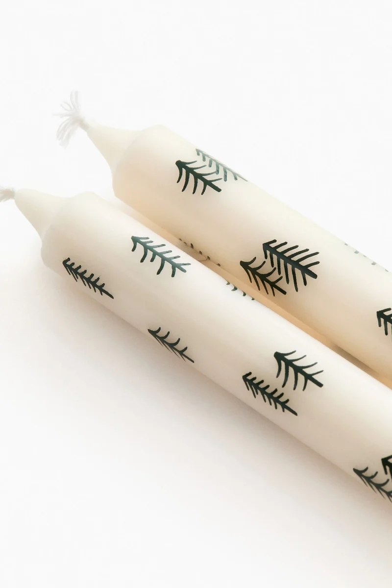H&M 2-pack patterned candles
