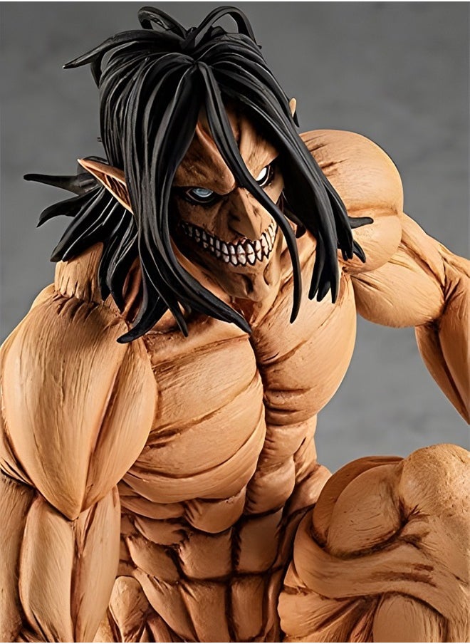 GROIC - Attack on Titan Figure Anime Figure Eren Yeager Action Figure Model Toy for Office Decorations, Birthday Gifts, Collectibles Statue Anime Squatting Figure - Image 1