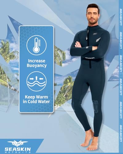 Seaskin Wetsuits for Mens 2mm Front Zip Full Body Diving Suits - Image 3
