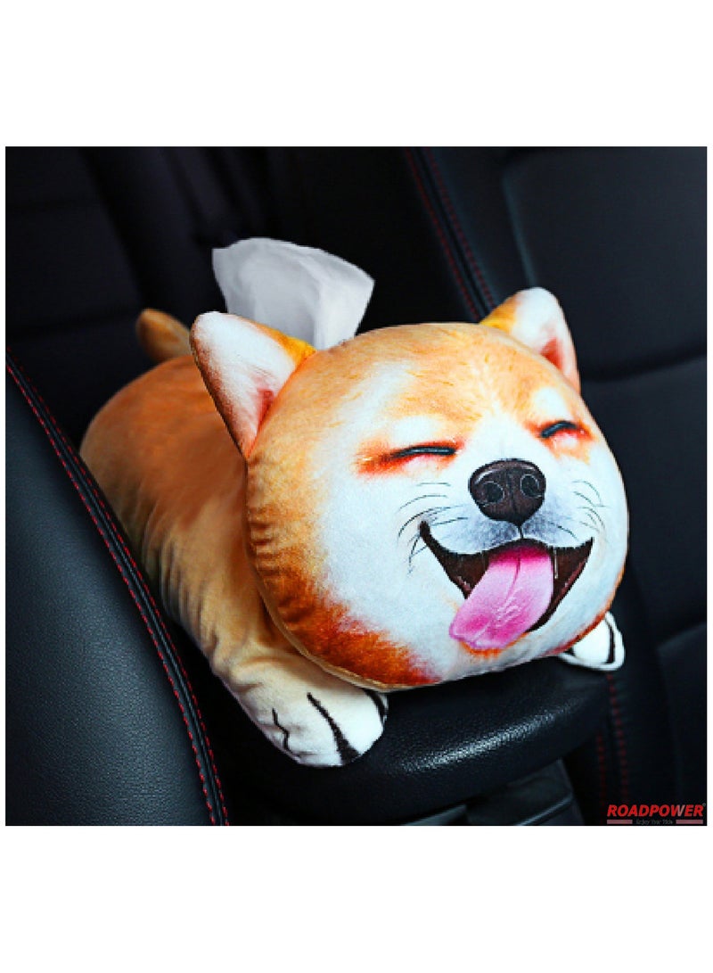 RoadPower Car Tissue Box Holder Hangable Multifunction Cute Cartoon Dog For Facial Tissue And Other Napkin Papers Personality Interesting Net 2 Pack - Image 3