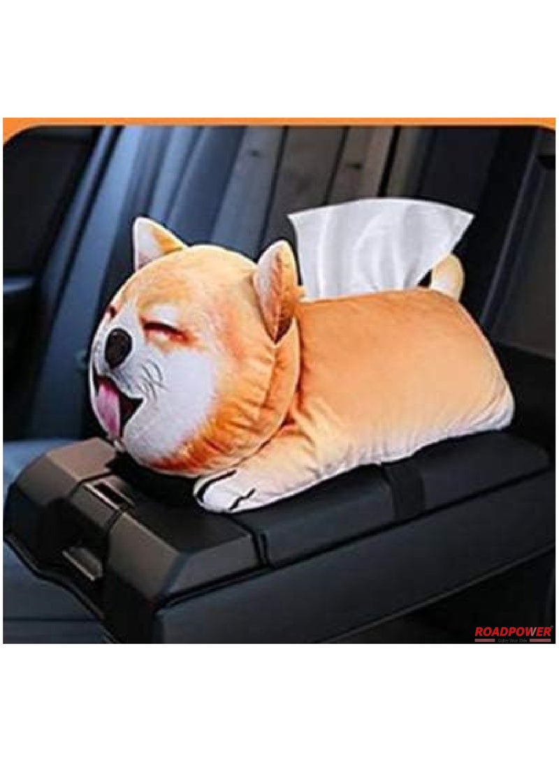 RoadPower Car Tissue Box Holder Hangable Multifunction Cute Cartoon Dog For Facial Tissue And Other Napkin Papers Personality Interesting Net 2 Pack - Image 4