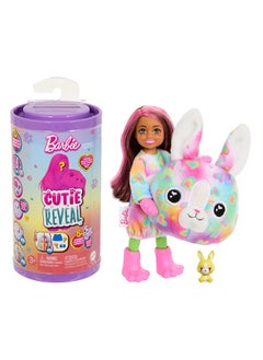 Barbie Chelsea Cutie Reveal Color Dream Series Small Doll & Accessories, Animal Plush Costume & 6 Surprises Including Color Change (Styles May Vary)  - Image 1