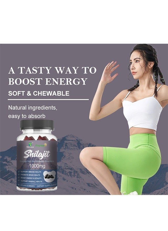 Daynee Himalayan Shilajit 60 Vegan Gummies for Man and Women, Natural Energy and Stamina Booster for Sports, Enhance Immunity, Boost Energy and Vitality, Dietary Supplement  - Image 4