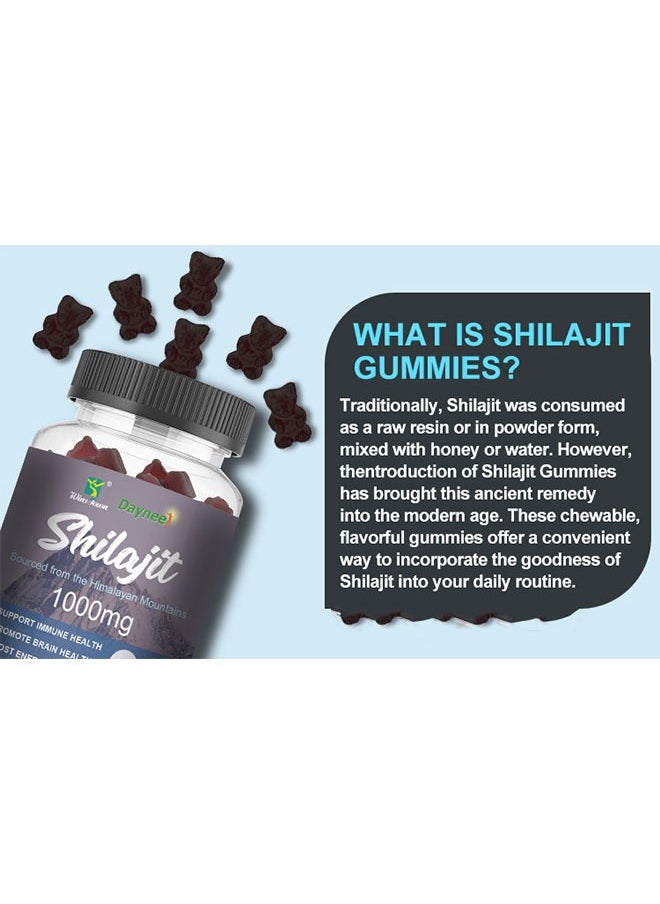 Daynee Himalayan Shilajit 60 Vegan Gummies for Man and Women, Natural Energy and Stamina Booster for Sports, Enhance Immunity, Boost Energy and Vitality, Dietary Supplement  - Image 3