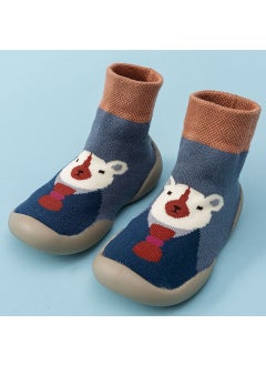 Generic Winter Fleece Baby Sock Shoes Soft Sole Knit Cute Toddler Pre-Walkers Mr. Blue Bear 