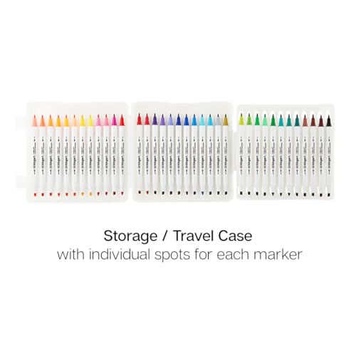 KINGART Dual Tip Alcohol Based Art Markers, 36 Colors Permanent Marker Pens Highlighters with Case Perfect for Illustration Adult Coloring Sketching and Card Making… - Image 3