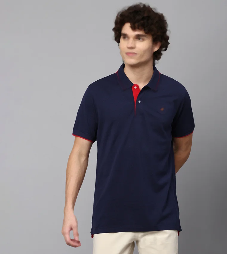 BEVERLY HILLS POLO CLUB Beverly Hills Polo Club Plain Collared Short Sleeves Polo T-Shirt
