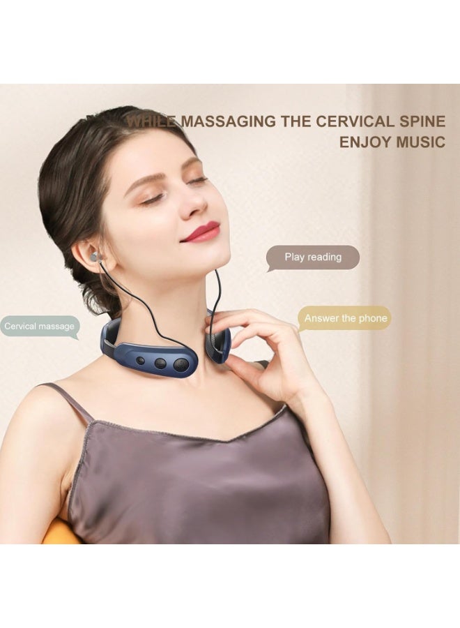 CMGTYYD Neck Massager Cordless | Neck Relax Massager with Headphones Neck Tension Reliever,Travel Massager Adjustable Wireless Neck Massager for Deep Tissue for Home and Outdoor Travel - Image 2