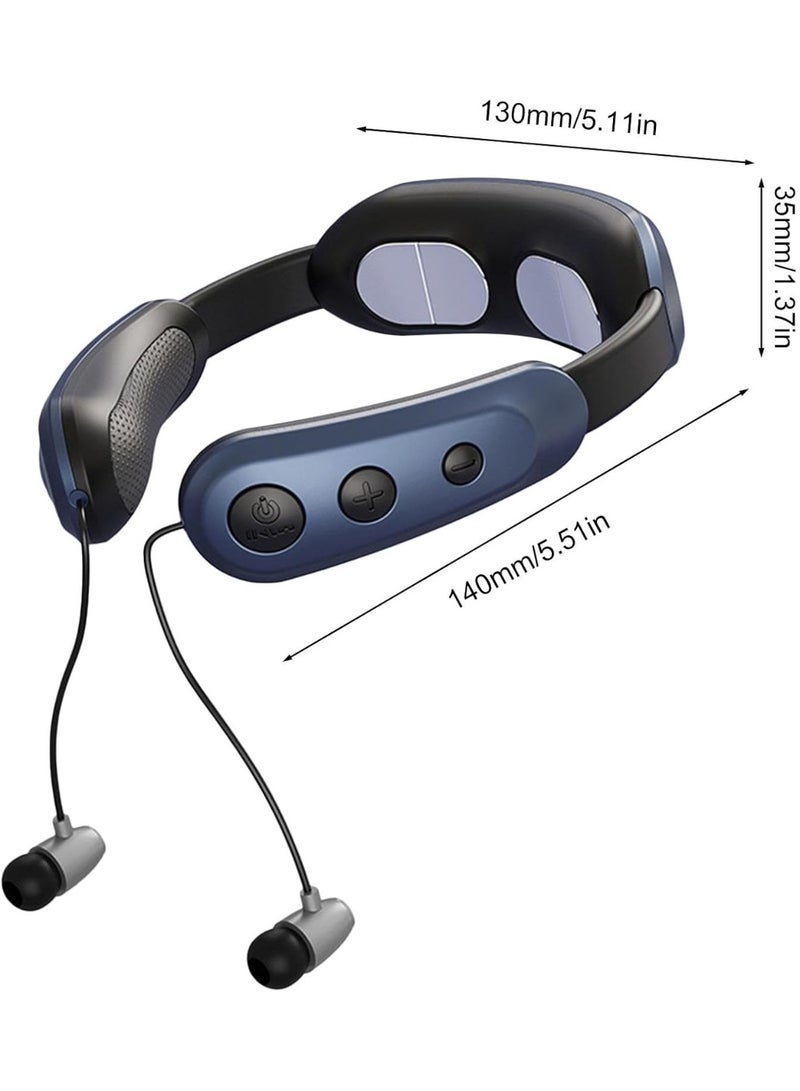 CMGTYYD Neck Massager Cordless | Neck Relax Massager with Headphones Neck Tension Reliever,Travel Massager Adjustable Wireless Neck Massager for Deep Tissue for Home and Outdoor Travel - Image 4