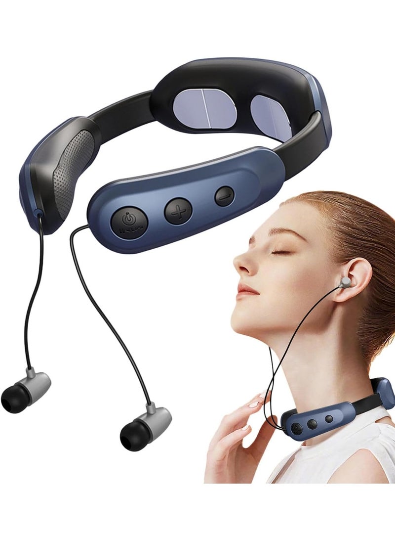 CMGTYYD Neck Massager Cordless | Neck Relax Massager with Headphones Neck Tension Reliever,Travel Massager Adjustable Wireless Neck Massager for Deep Tissue for Home and Outdoor Travel - Image 1