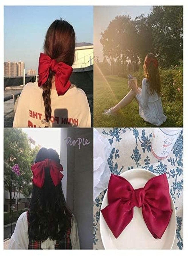 CHIROGRAPHY 1 Pcs Luxury Hair Clip, Large Red Bow Hair Bow for Women Girls, Hair Accessories Styling Tools, Party Gifts Decoration, 1 Count - Image 5
