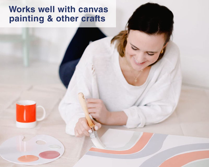 Zibra Square Paint Brush for Painting Murals, Details, Narrow Trim and Windows, 1-inch, Artist Brush - Image 4