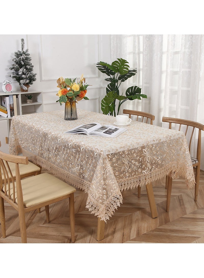EBMINI New Mesh Embroidered Lace Tablecloth 