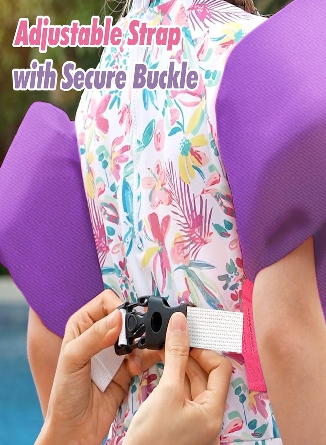 HeySplash Kids Swimming Vest, Toddler Floaties Fit 22-44 Lbs, Puddle Kids Jumper with Adjustable Strap, Swim Jacket Water Wing Baby Arm Floats,Sea Beach Swim Aid for 1-6 Years, Purple Pink Unicorn - Image 4