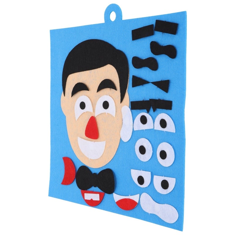 Facial Expressions Puzzle Toys: 1 Set Felt Cloth Material - Multiple Expression Combinations Diy Felt Toys for Parent-child Activities, Kids Park Play - Image 4
