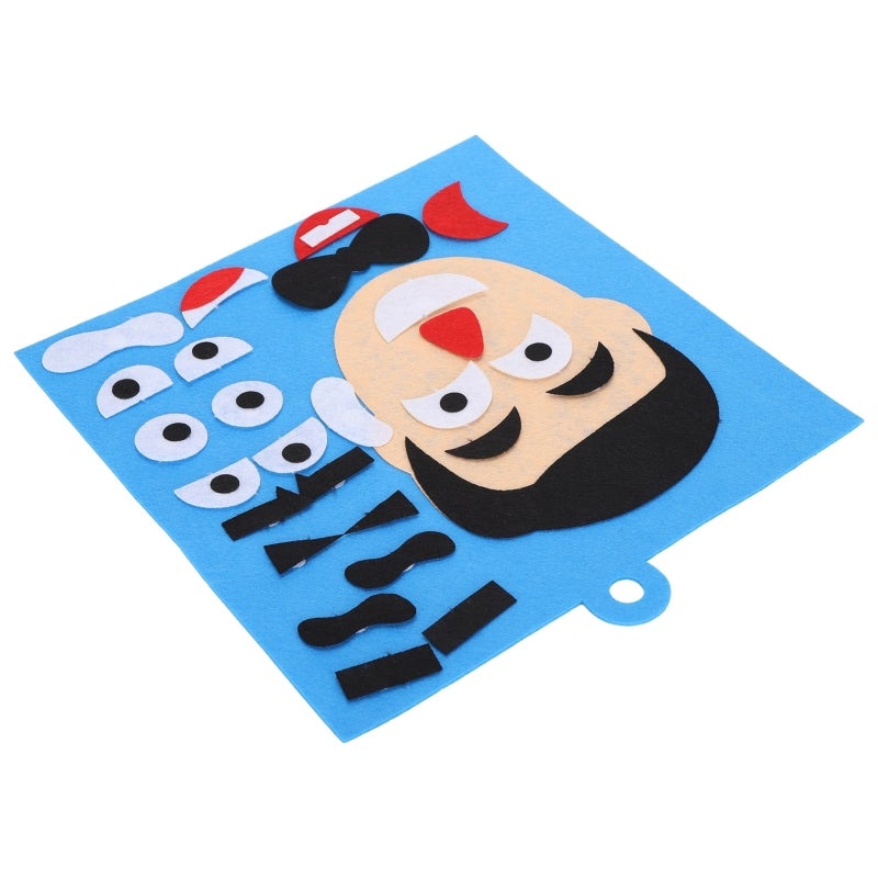 Facial Expressions Puzzle Toys: 1 Set Felt Cloth Material - Multiple Expression Combinations Diy Felt Toys for Parent-child Activities, Kids Park Play - Image 5