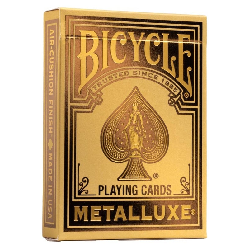 Bicycle Metalluxe Gold Playing Cards - Premium Metal Foil Finish - Poker Size - Image 1