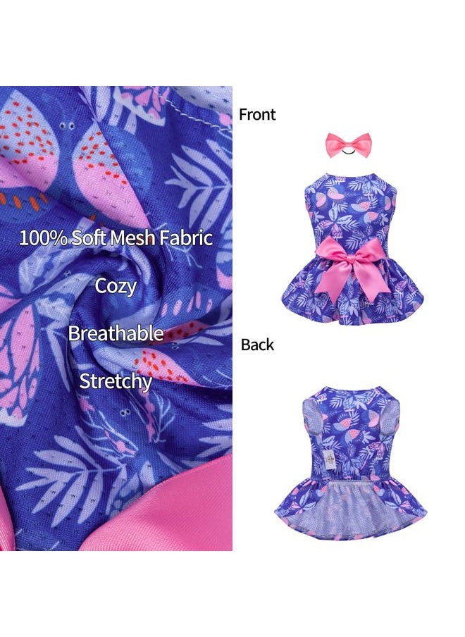 CuteBone - Dog Mesh Dress Puppy Sundress Pet Outfit Summer Fashion for Small Dogs Girl Cat Clothes BF25XXS - Image 1