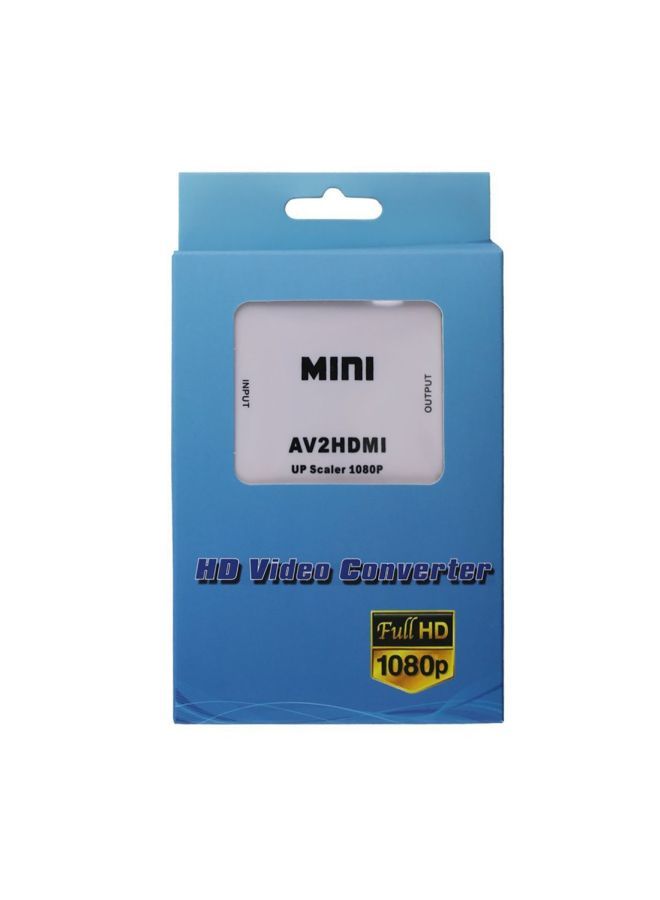 NIBEMINENT Mini AV To HDMI Video Converter Adapter White  - Image 4