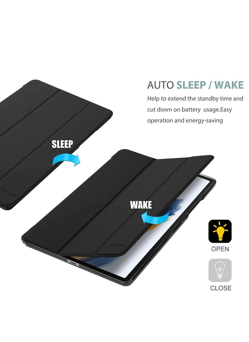 Generic - ProCase for Galaxy Tab A8 10.5 Case, Slim Stand Hard Back Shell Protective Smart Cover Case for Galaxy Tab A8 10.5 Inch 2022 SM-X200 X205 X207 -Black - Image 1