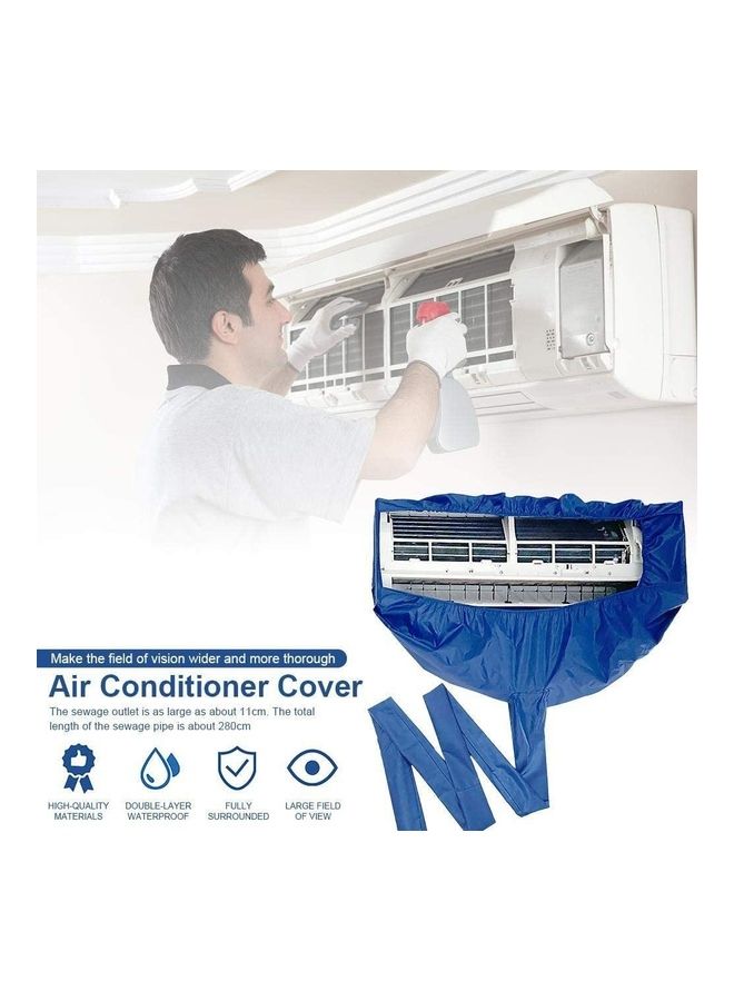 Waterproof Air Conditioner Cleaning Cover Blue - Image 3
